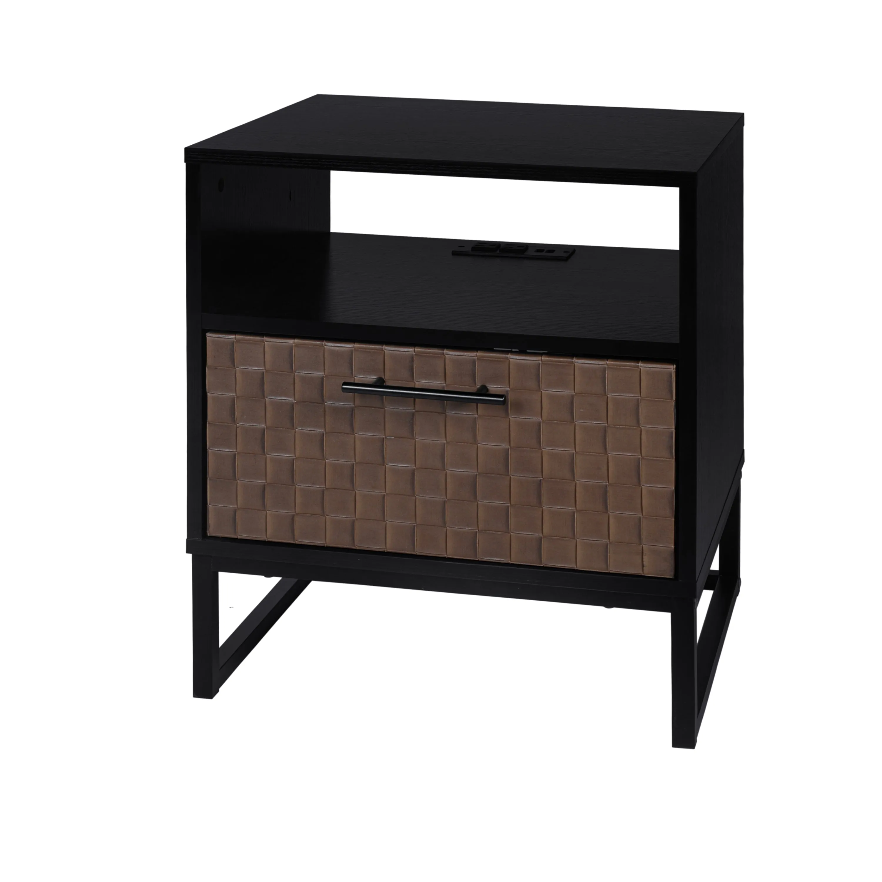 1 door nightstand, with socket, Modern Night Stand for bedroom, living room