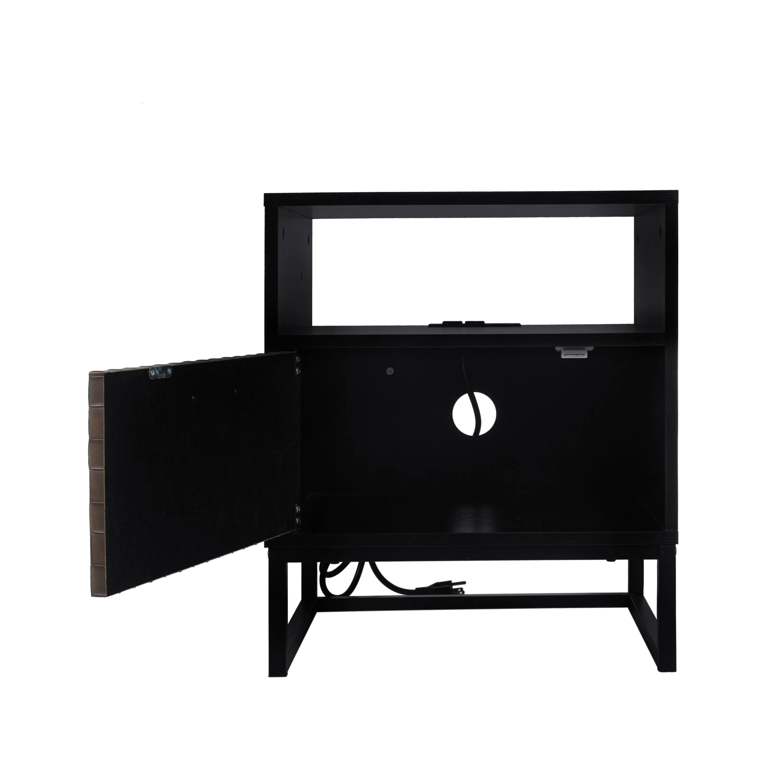 1 door nightstand, with socket, Modern Night Stand for bedroom, living room