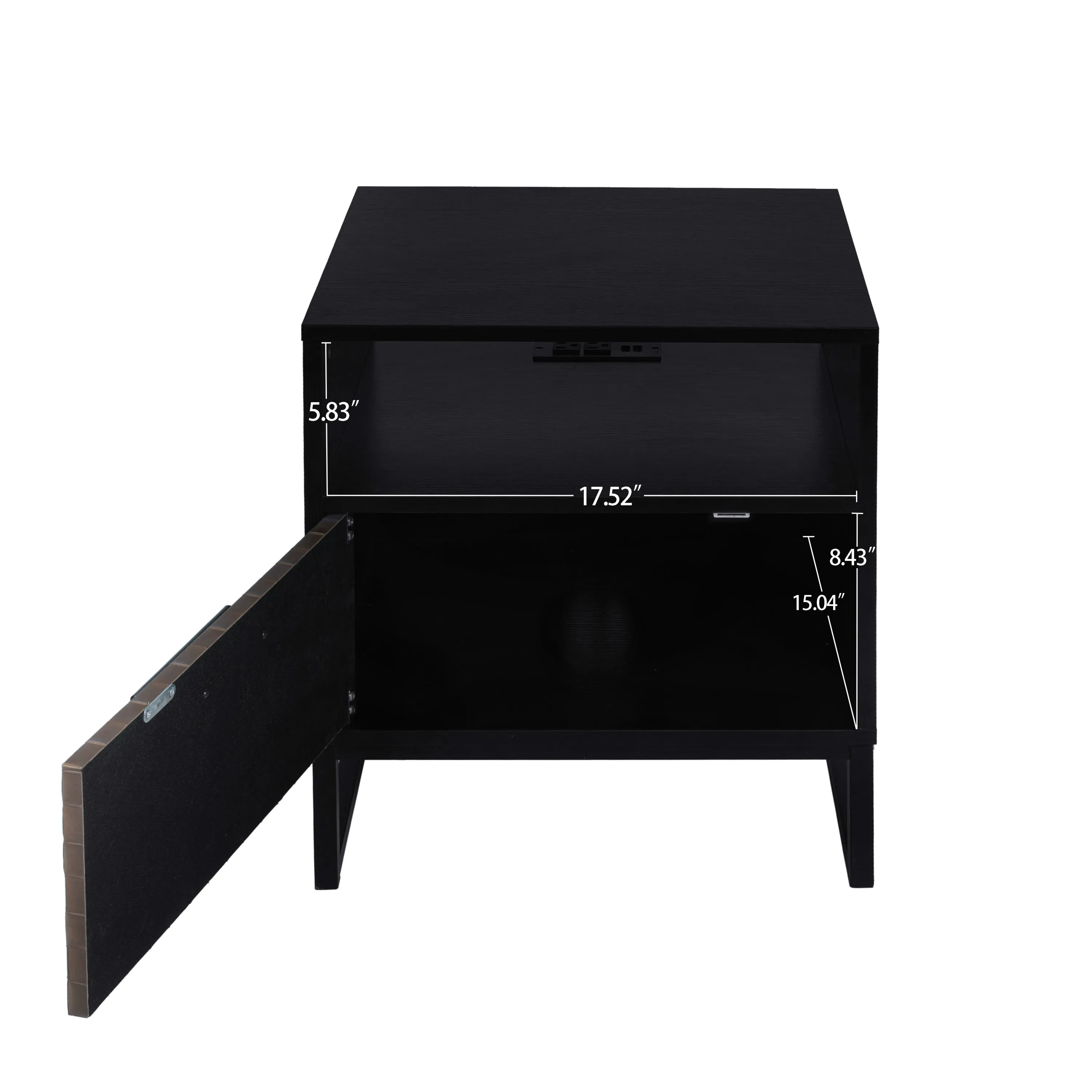 1 door nightstand, with socket, Modern Night Stand for bedroom, living room