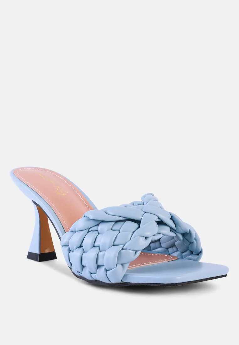Celie Woven Strap Mid Heel Sandals By Ruw
