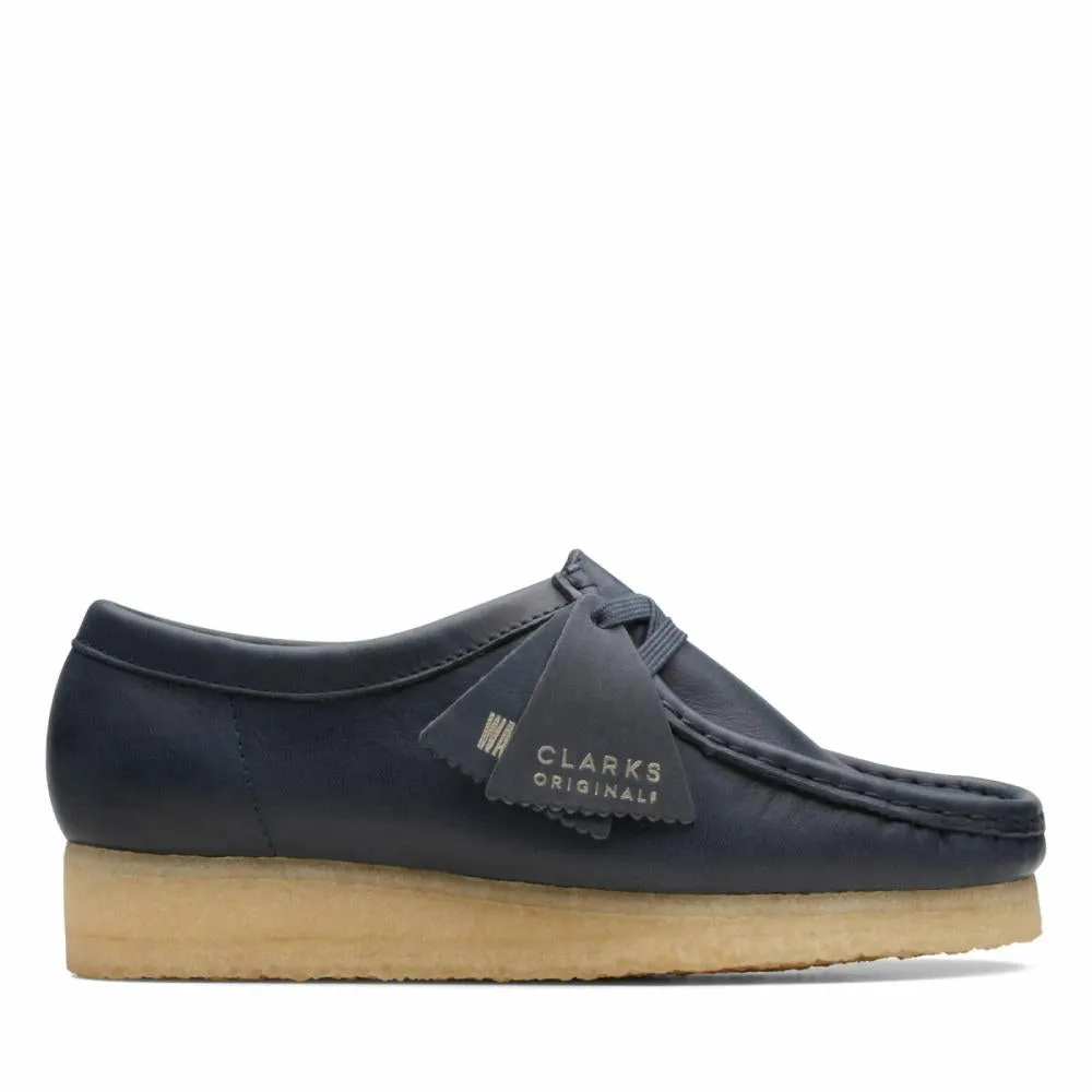 Clarks Women's Wallabee Navy Leather 26168642
