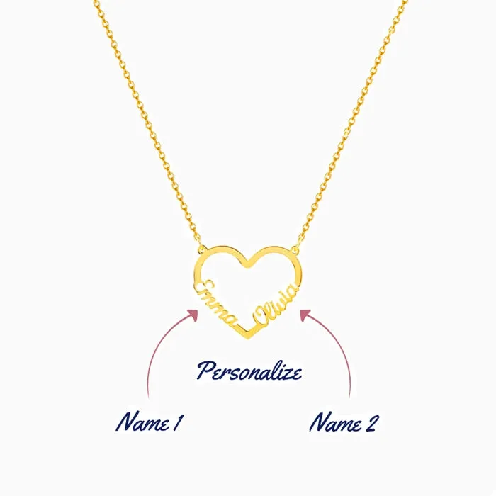 Forever Love 2 Name Necklace