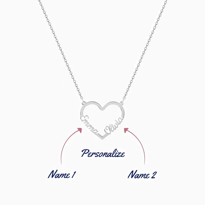 Forever Love 2 Name Necklace
