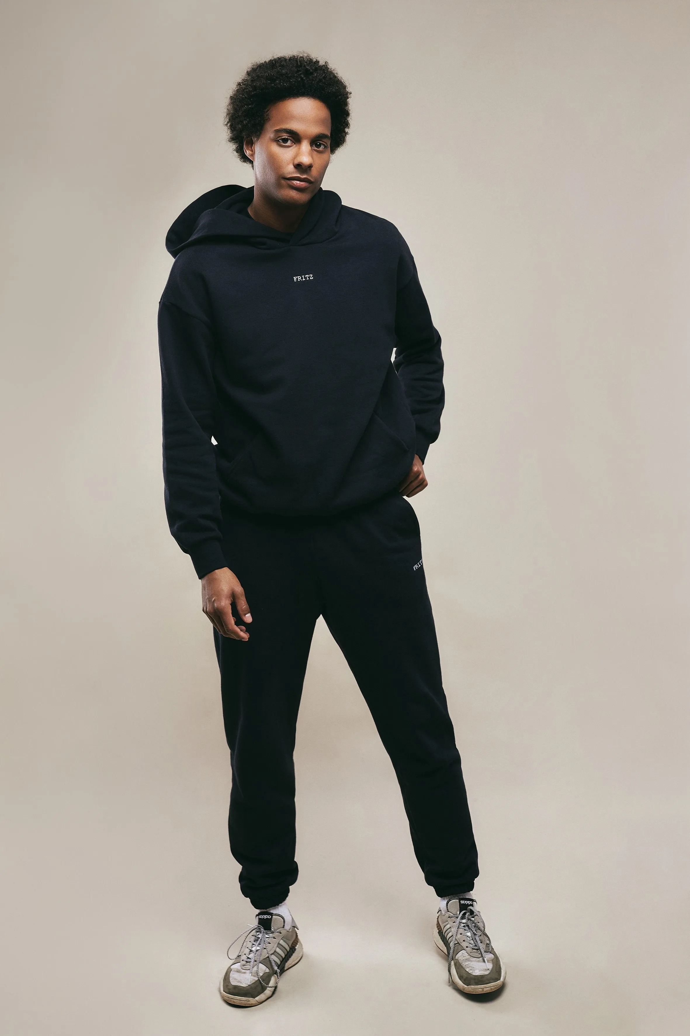 FRITZ COTTON SWEATPANTS IN BLACK
