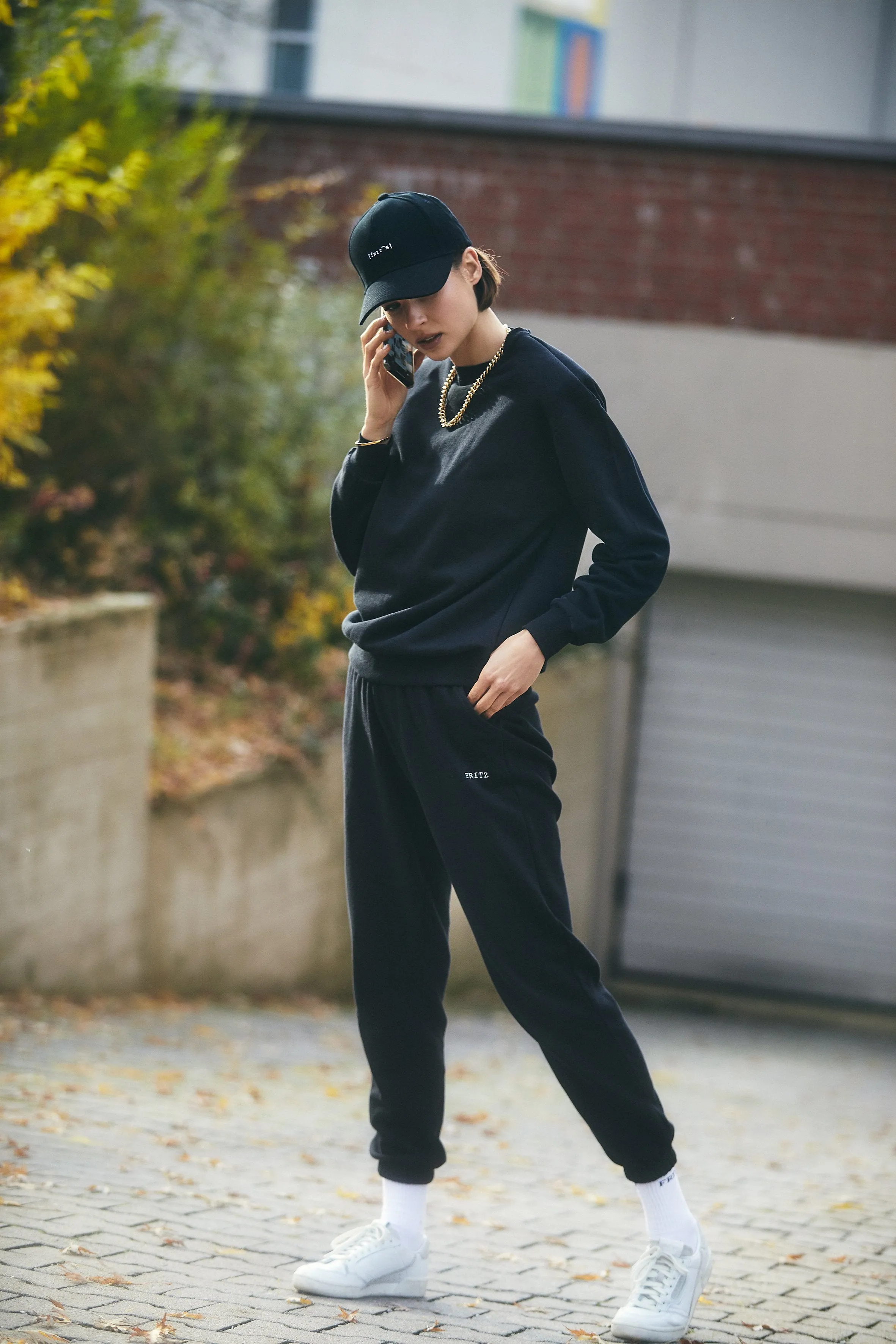 FRITZ COTTON SWEATPANTS IN BLACK