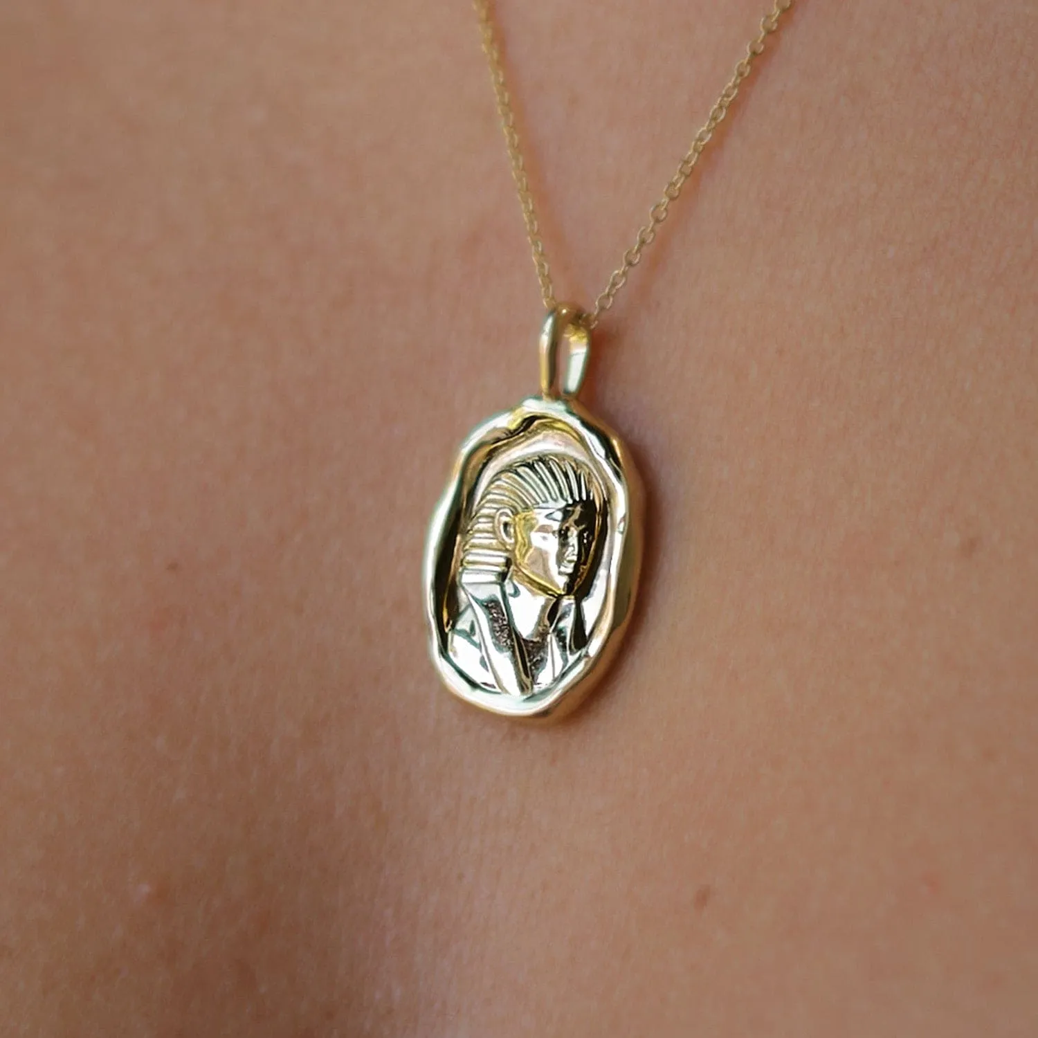 Hatshepsut Molten Gold Pendant