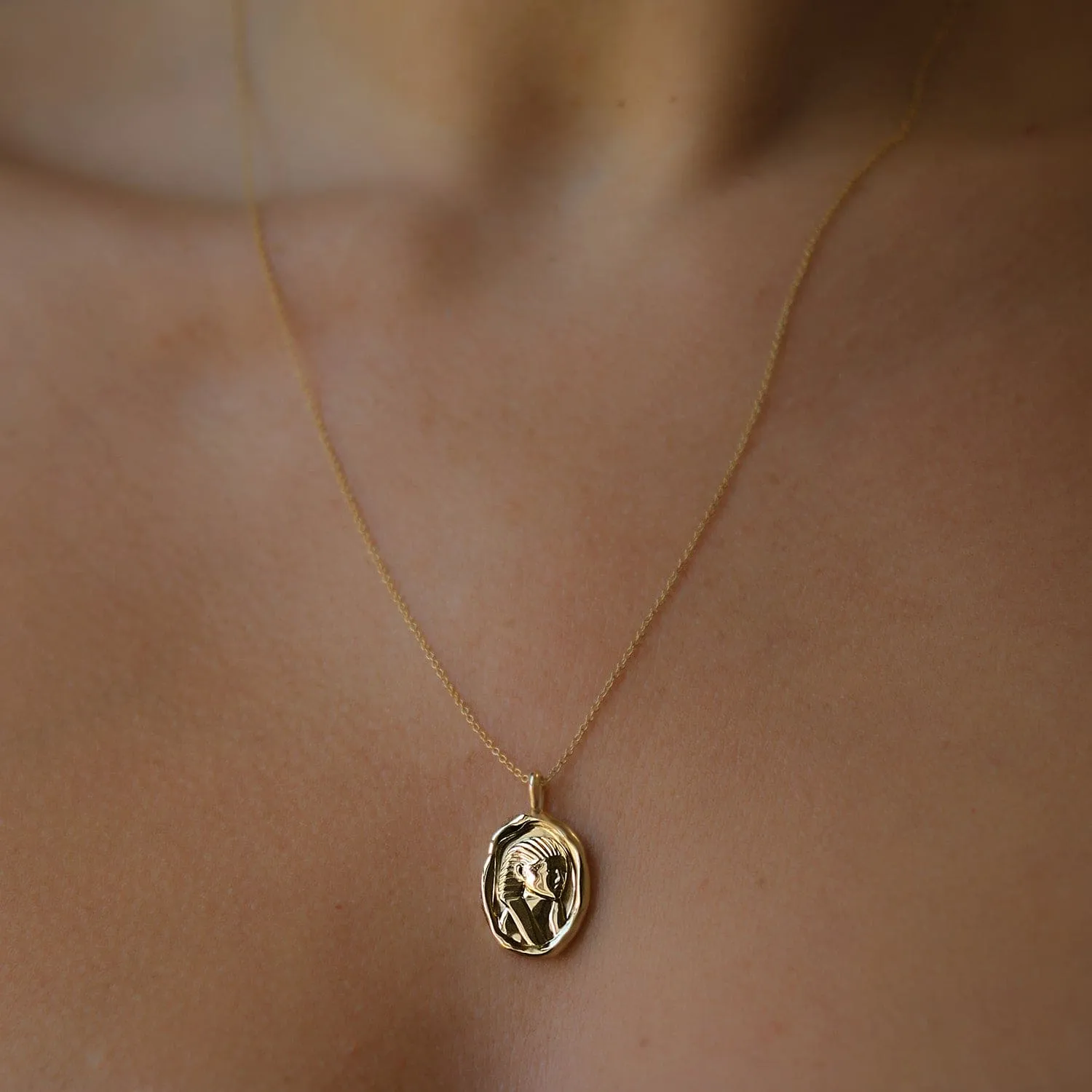 Hatshepsut Molten Gold Pendant