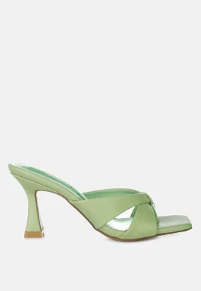 Highflip Criss Cross Spool Heel Sandals By Ruw