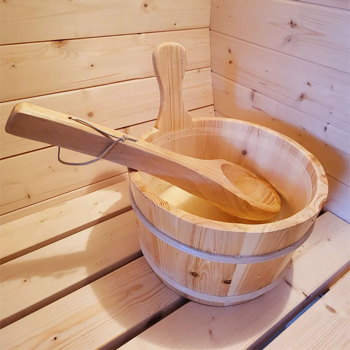 Kylin® Sauna - 4 Person Outdoor Barrel Sauna NYS-8M2 With Covered Porch