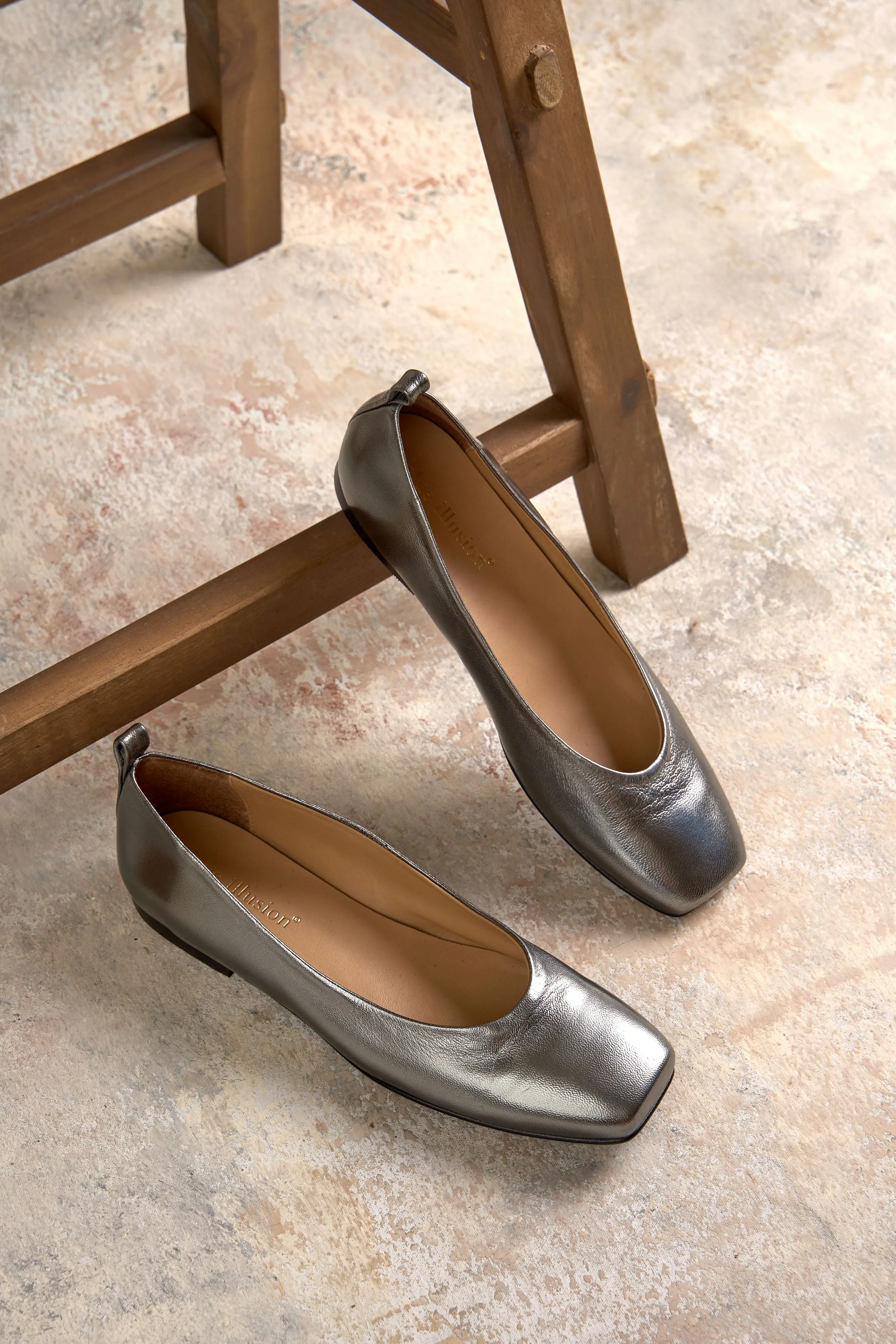 Metallic Ballerina Flat