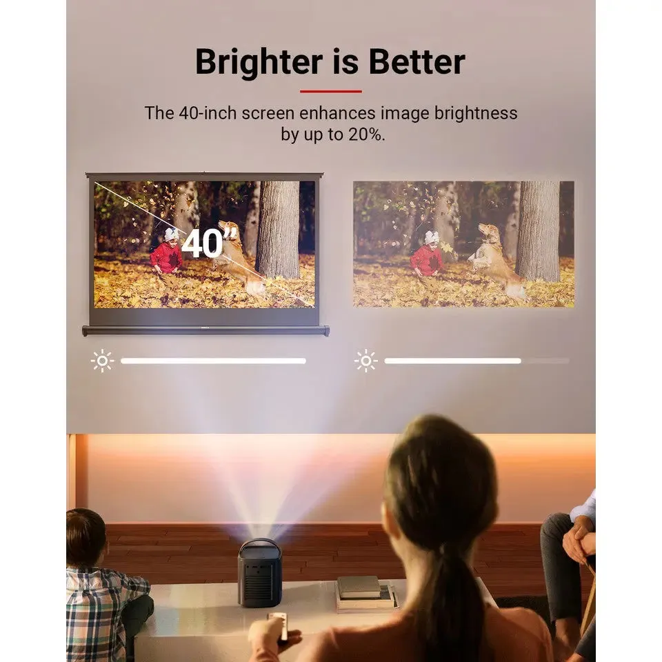 Nebula 40-inch Retractable Portable Projector Screen D0113