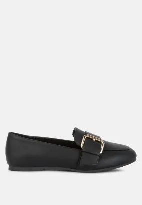 Pin Buckle Detail Loafers