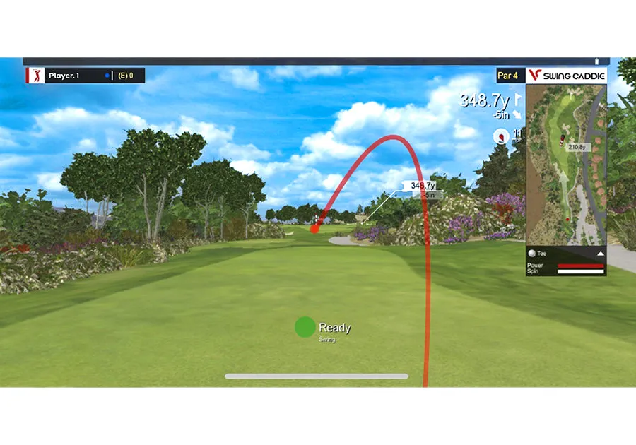 Swing Caddie SC4 Retractable Screen Golf Simulator Package