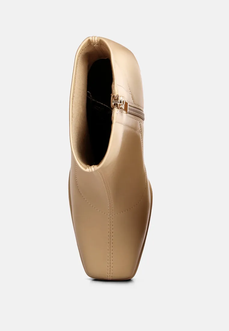Tintin Square Toe Ankle Heeled Boots By Ruw