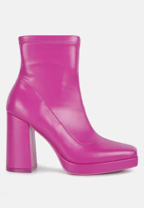Tintin Square Toe Ankle Heeled Boots By Ruw