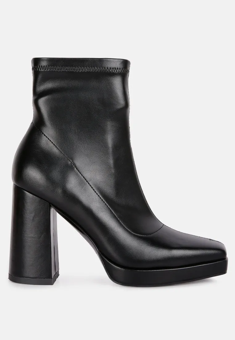 Tintin Square Toe Ankle Heeled Boots By Ruw