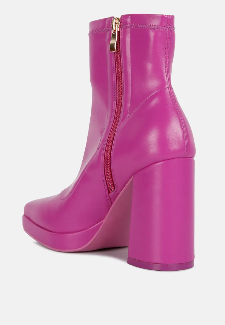 Tintin Square Toe Ankle Heeled Boots By Ruw