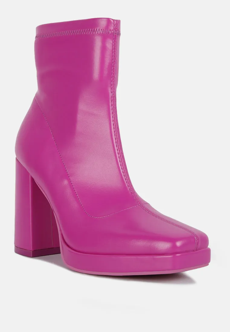 Tintin Square Toe Ankle Heeled Boots By Ruw