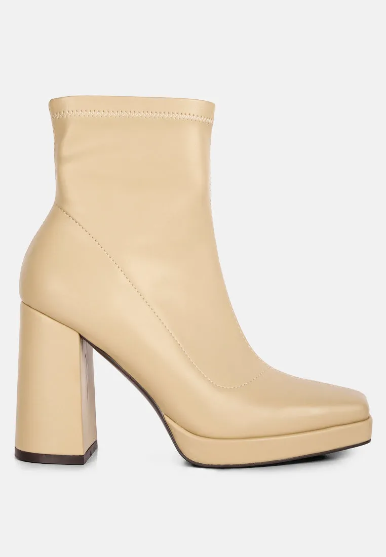 Tintin Square Toe Ankle Heeled Boots By Ruw