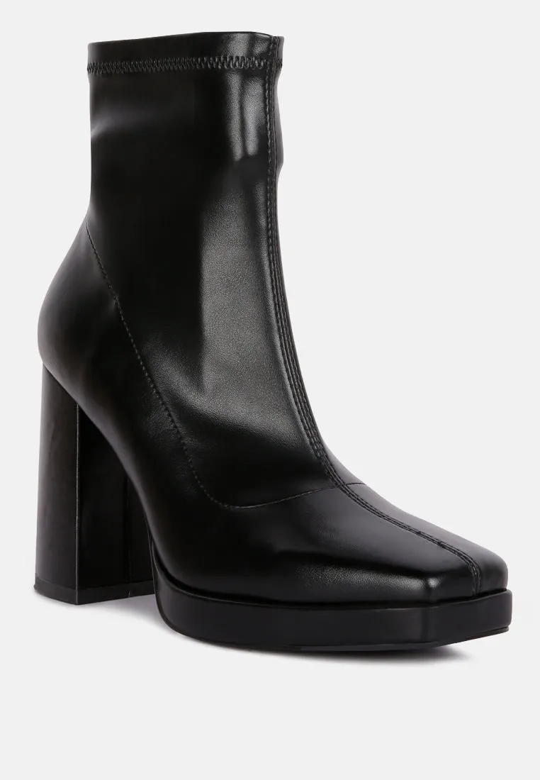 Tintin Square Toe Ankle Heeled Boots By Ruw