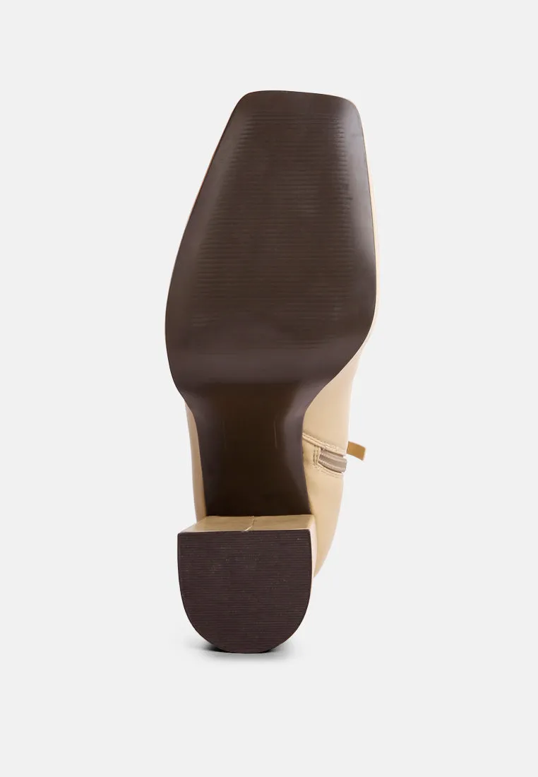 Tintin Square Toe Ankle Heeled Boots By Ruw