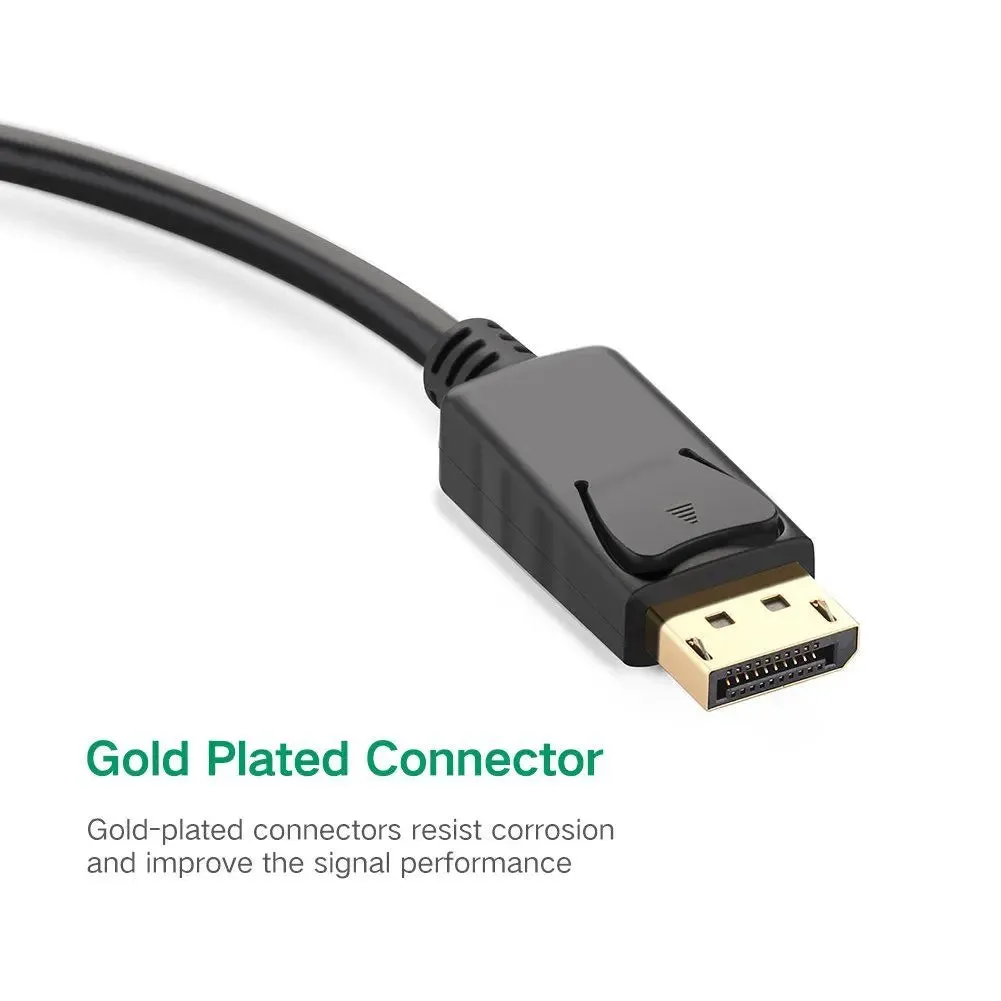 UGreen DP Male to VGA Female Converter Support 1920*1080 @60Hz With ABS Case (20415)
