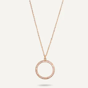 Vivienne Circle Pendant Necklace In Gold-Tone