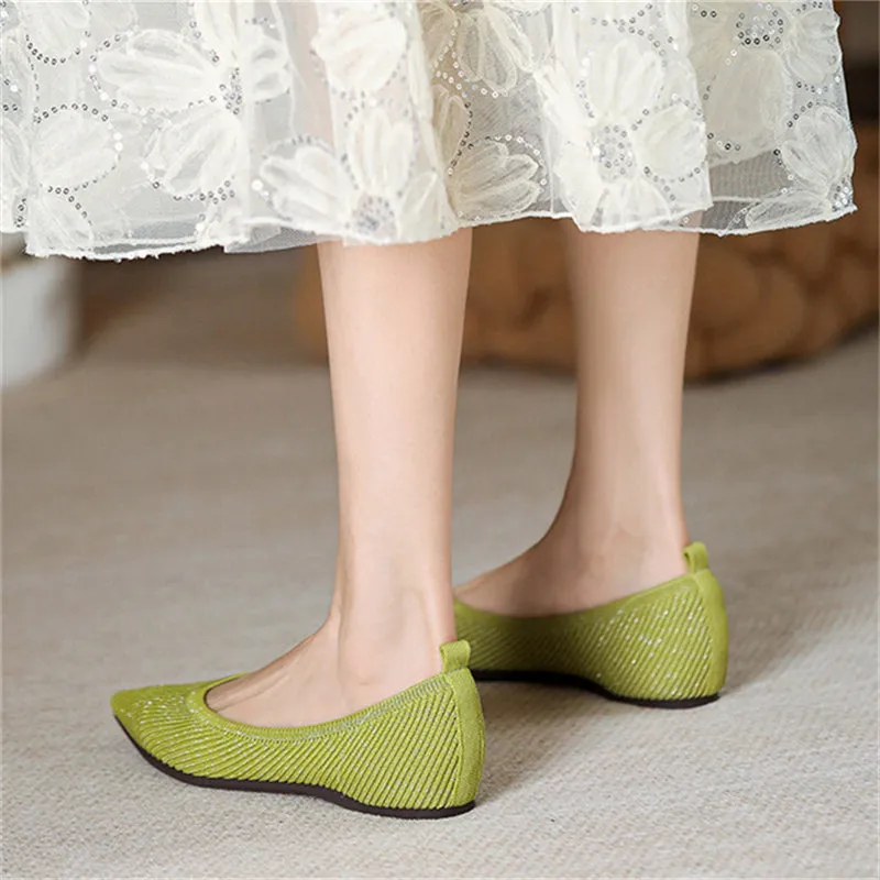 Vogue Solid Color Pointed Toe Flats